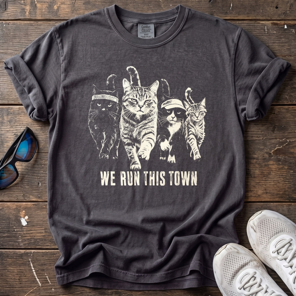 We Run This Town Tee — Graphite