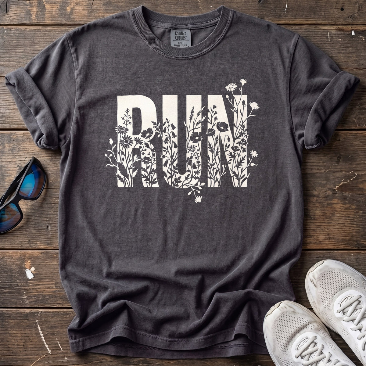 Wildflower Run Tee — Graphite