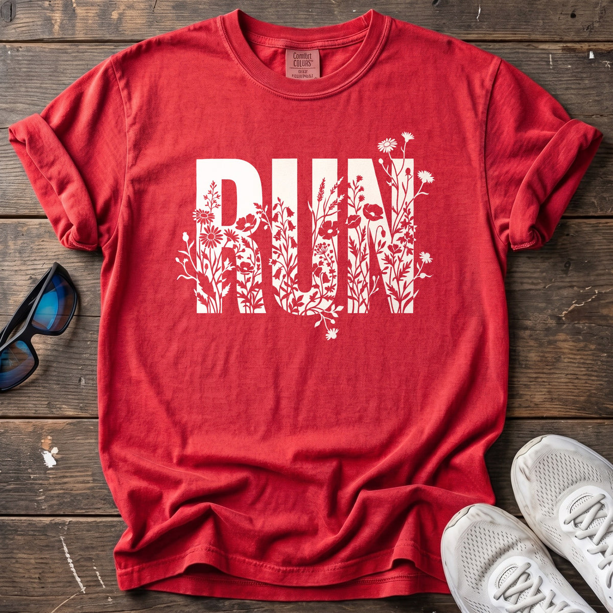 Wildflower Run Tee — Red