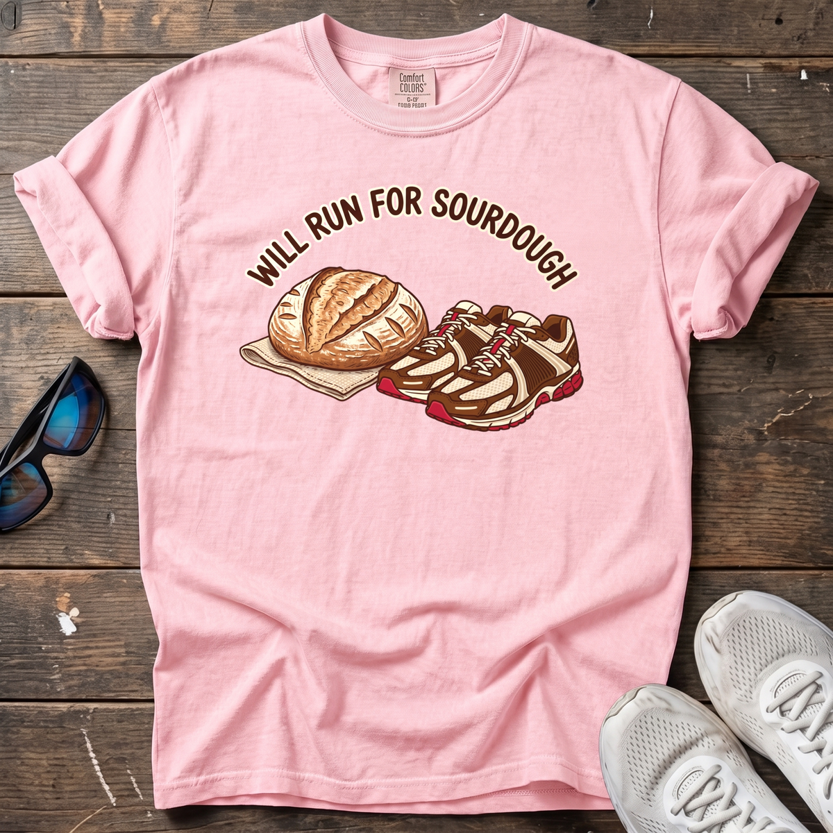 Will Run for Sourdough Tee — Blossom