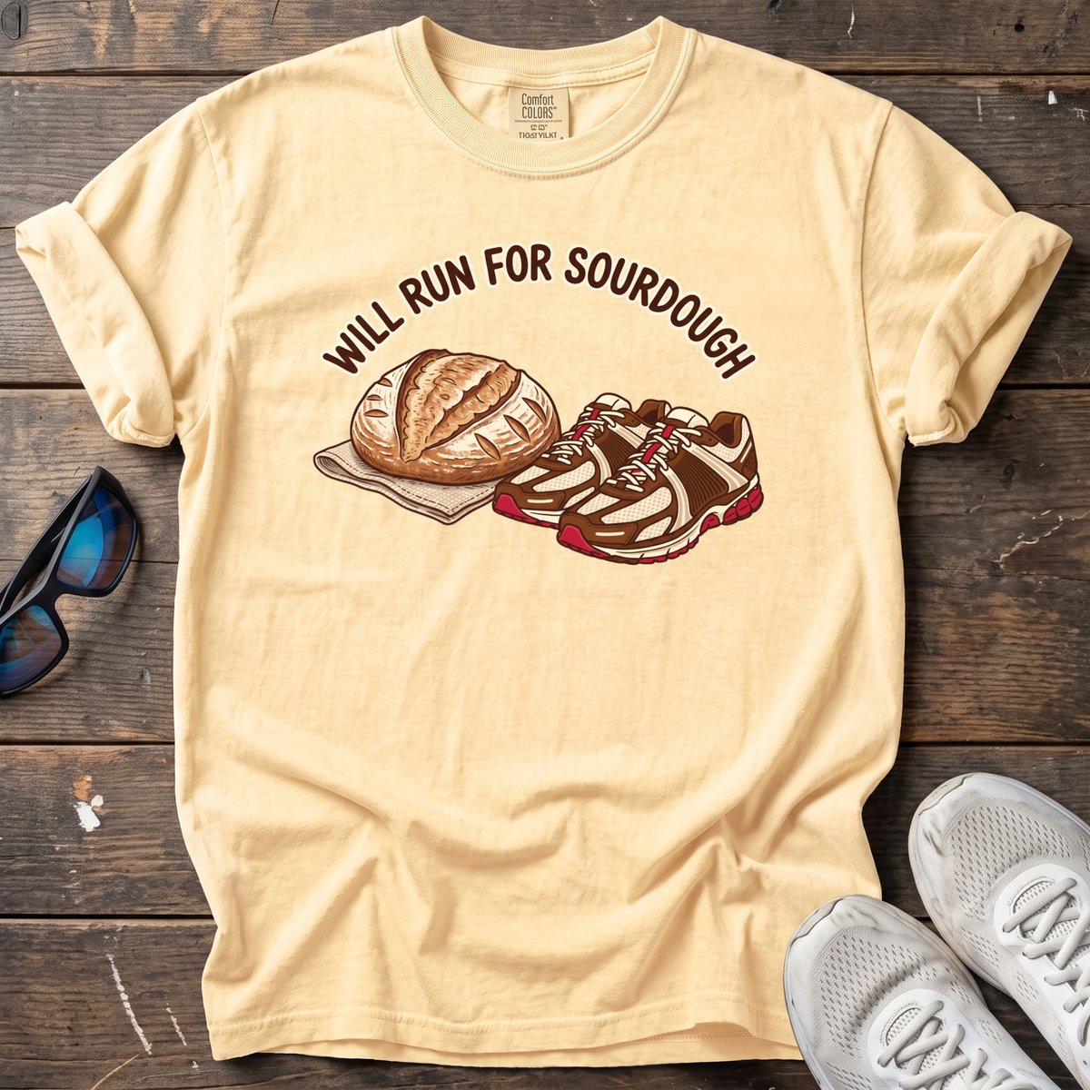 Will Run for Sourdough Tee — Butter