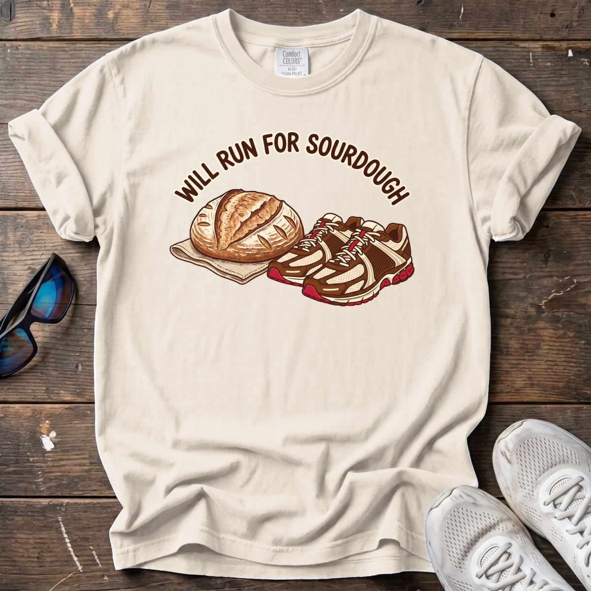 Will Run for Sourdough Tee — Ivory