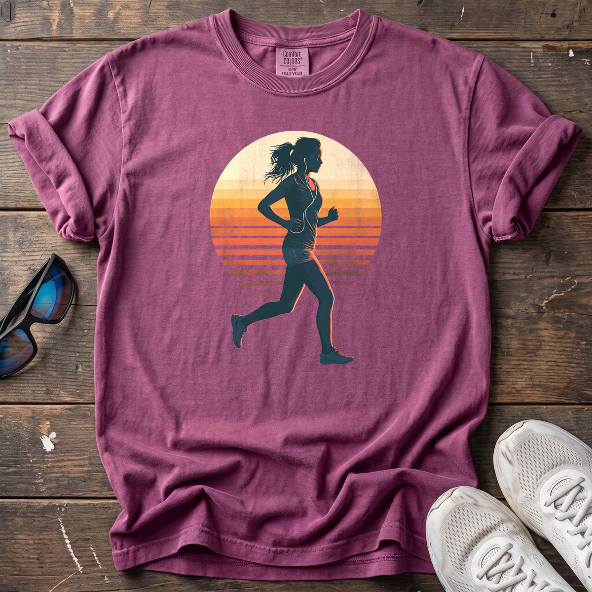 Wired and Tired Tee — Berry