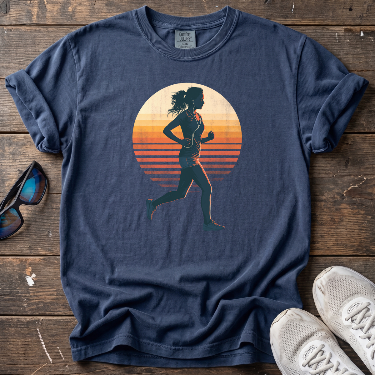 Wired and Tired Tee — True Navy