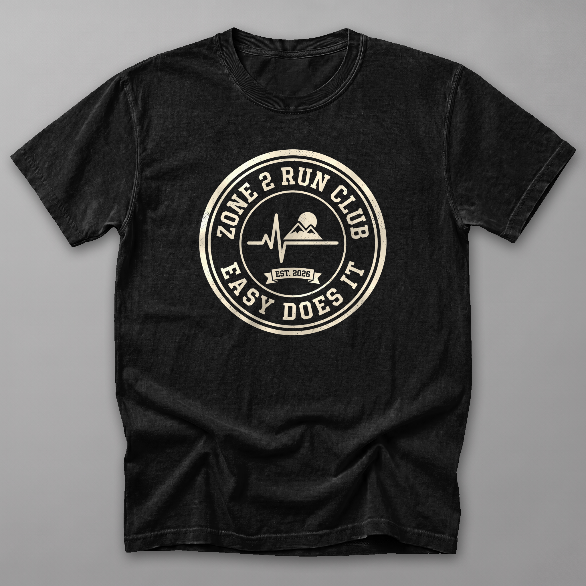 Zone 2 Club - Easy Does It Tee — Black