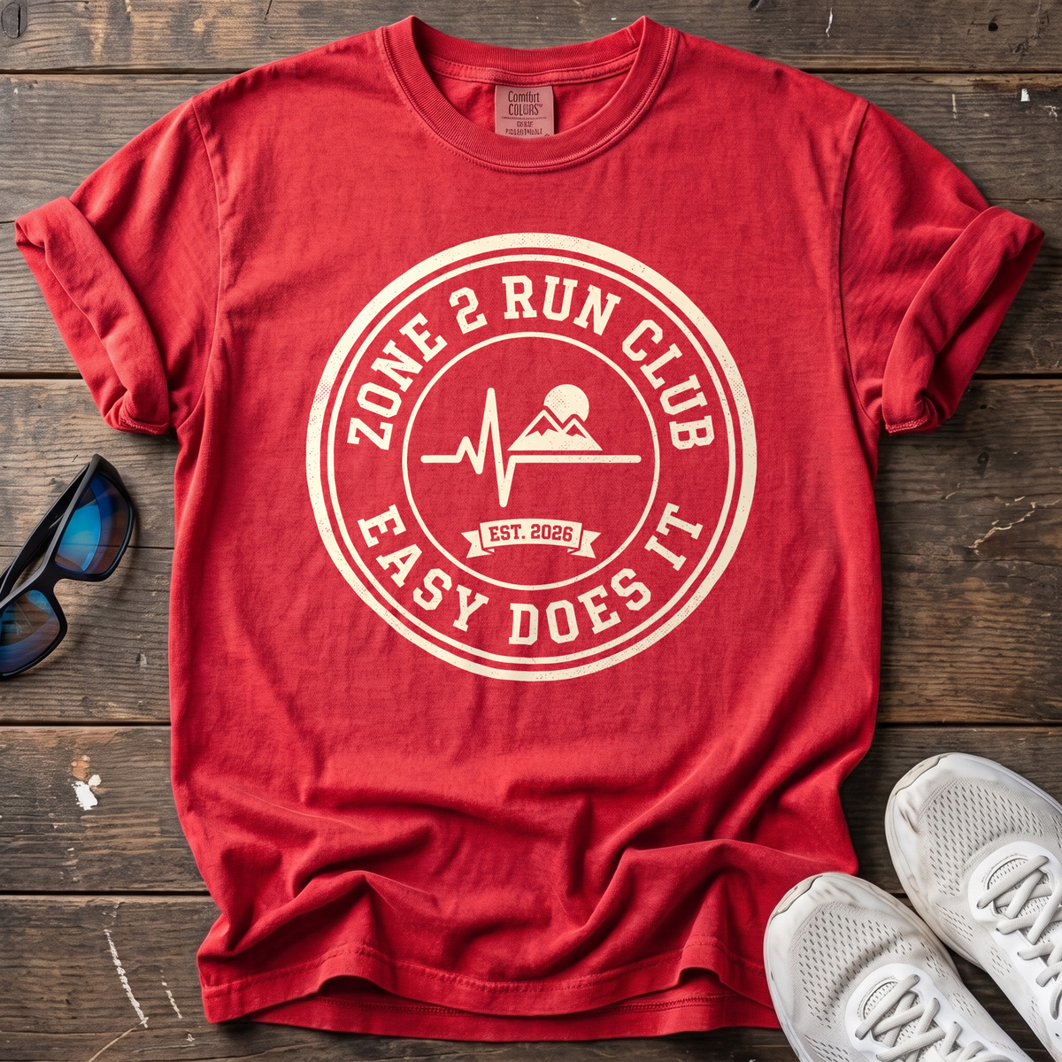 Zone 2 Club - Easy Does It Tee — Red
